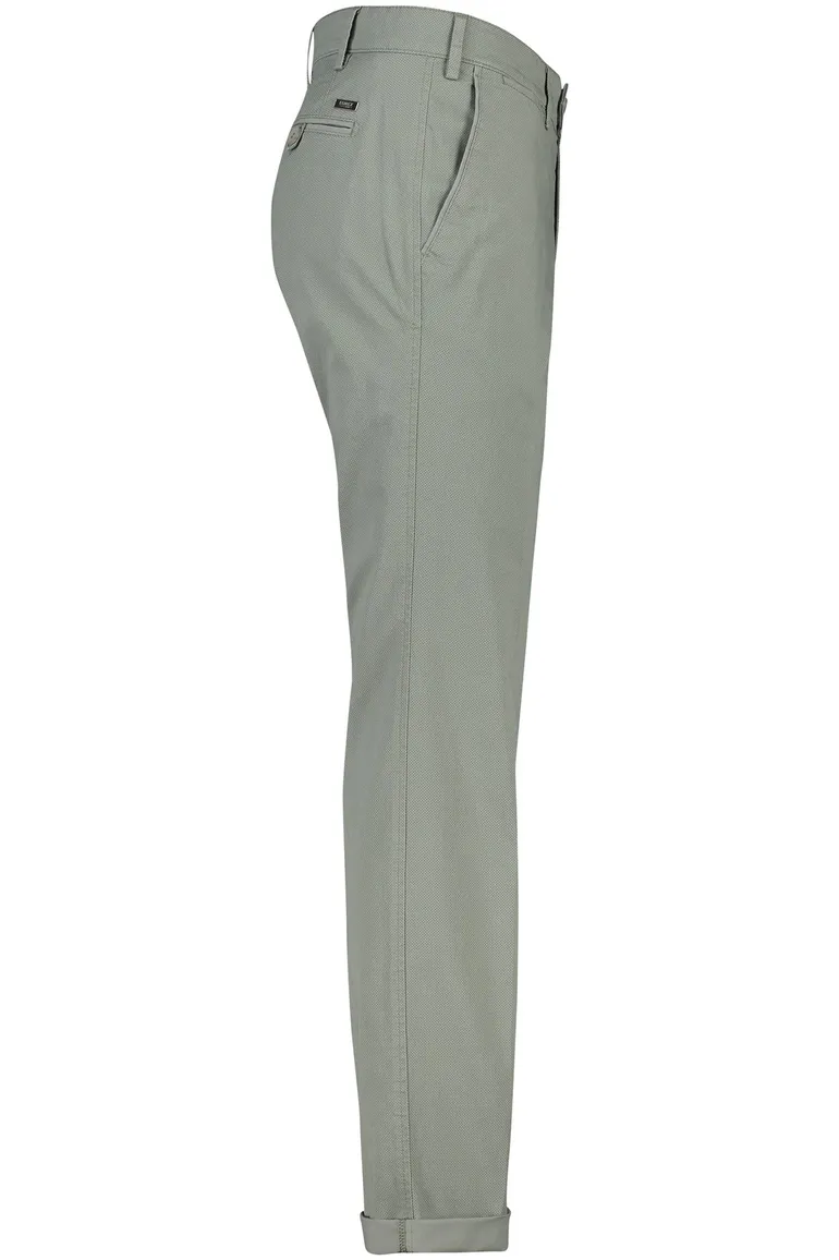 katoenen broek Eurex groen effen katoen