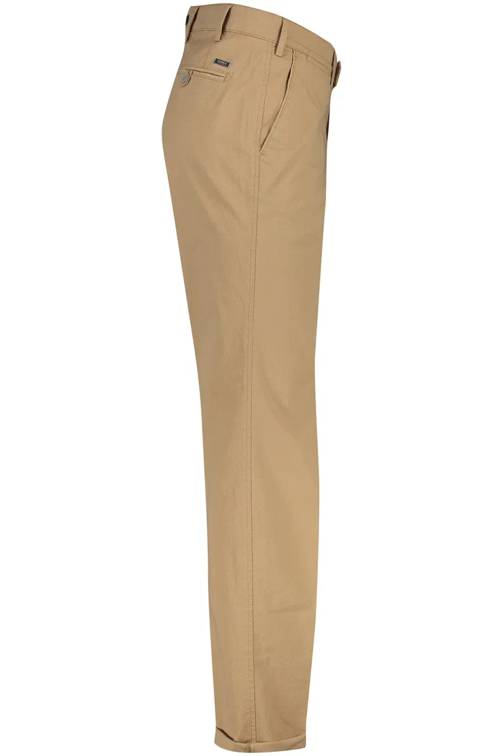 Eurex Joe broek camel effen katoen