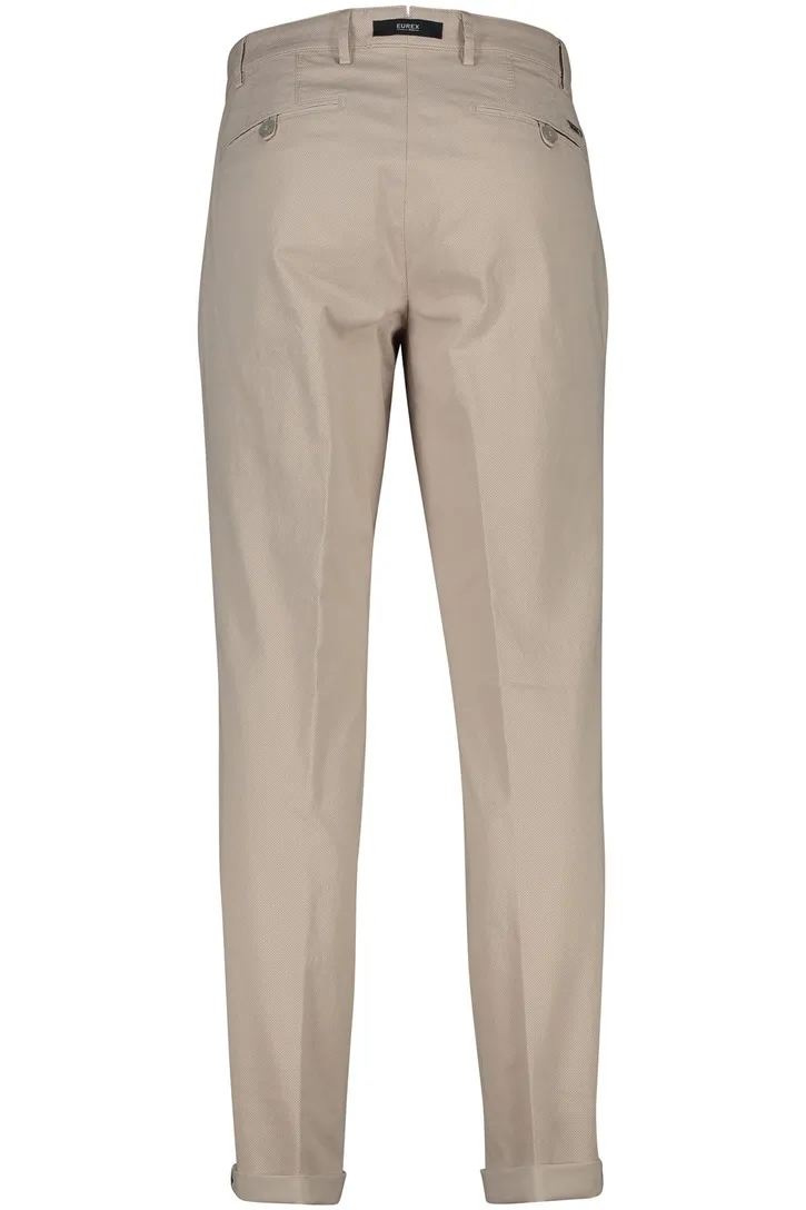 Eurex katoenen chino beige effen Joe
