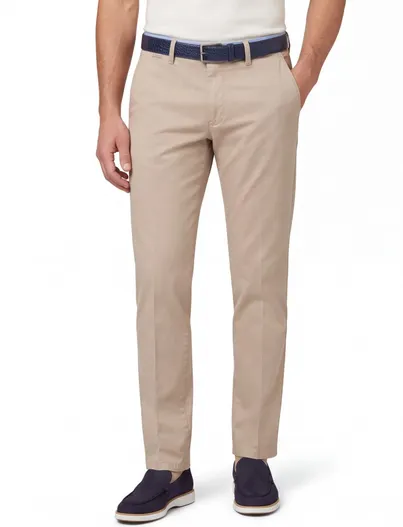 Eurex Eurex Jim katoenen broek camel uni katoen