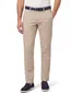 katoenen broek Eurex camel effen katoen