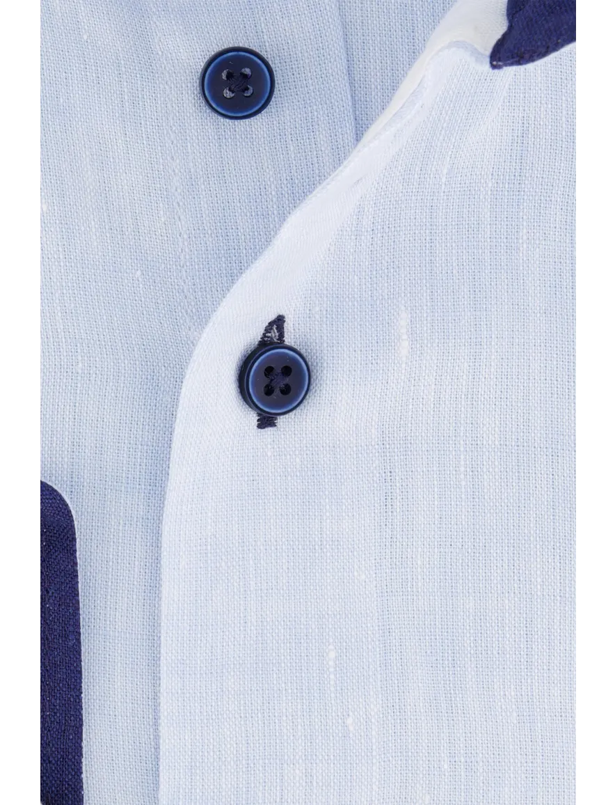 Portofino overhemd blauw effen