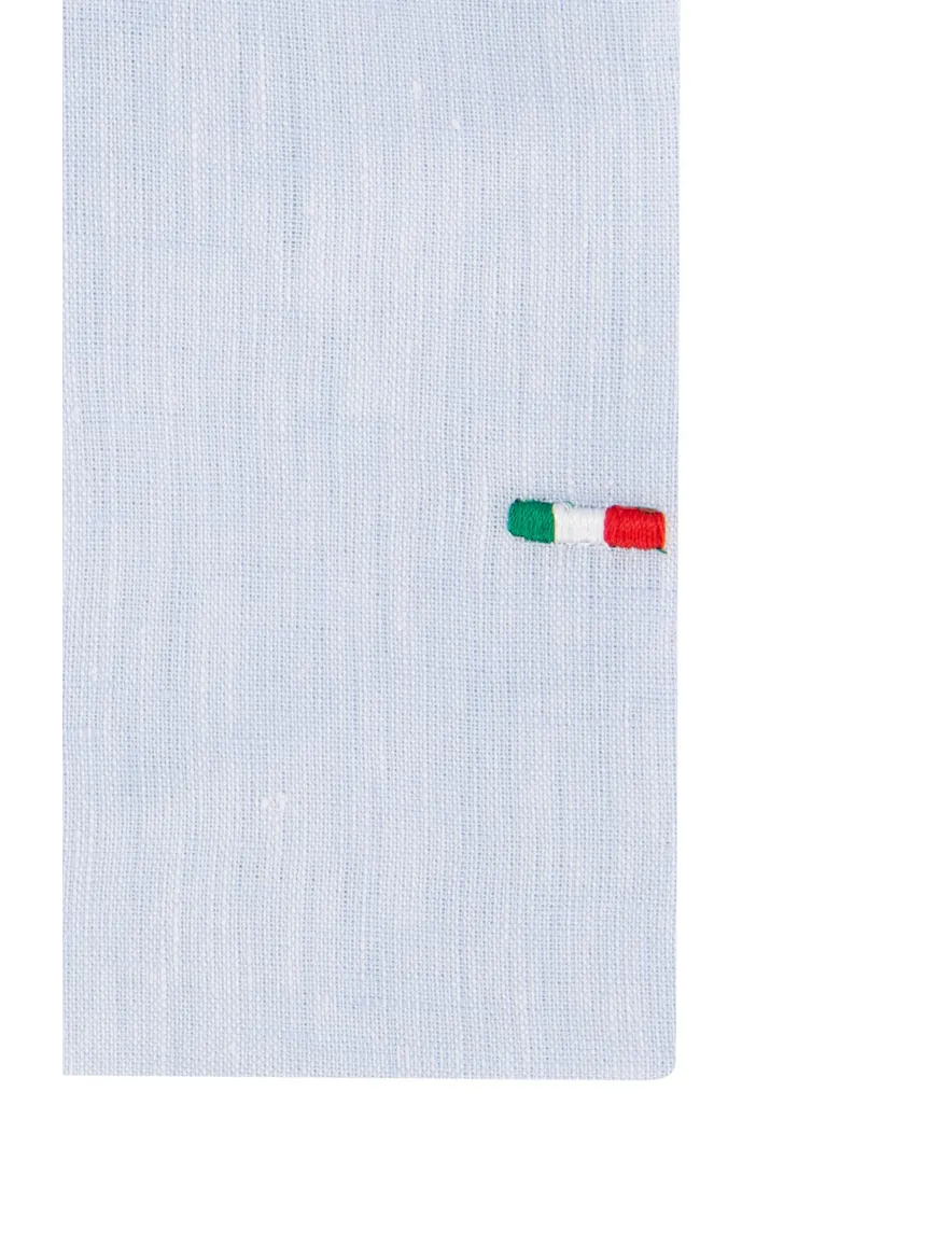 Portofino overhemd blauw effen