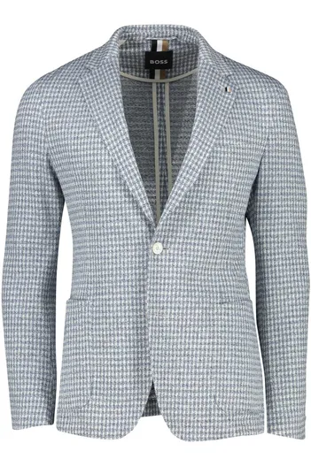 Hugo Boss Hugo Boss tussenjas lichtblauw normale fit ruit