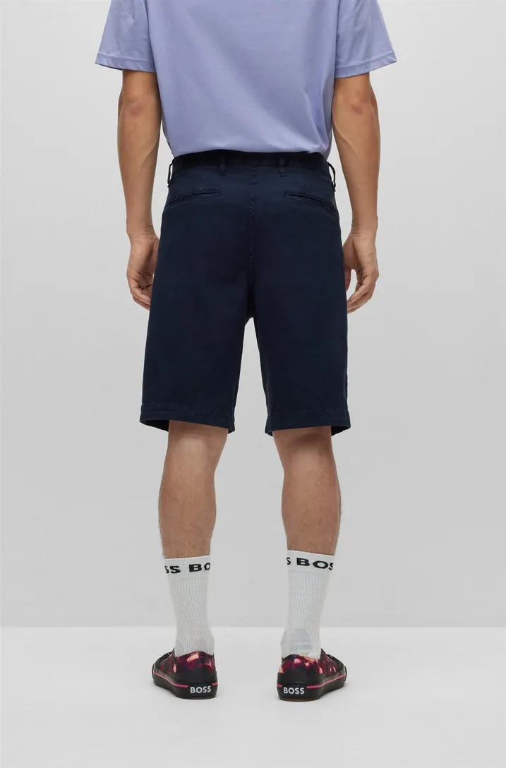Hugo Boss korte broek donkerblauw effen