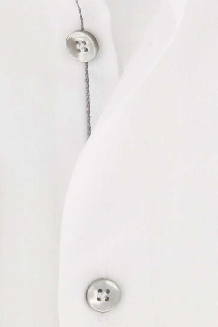 John Miller business overhemd wit effen 100% katoen slim fit strijkvrij