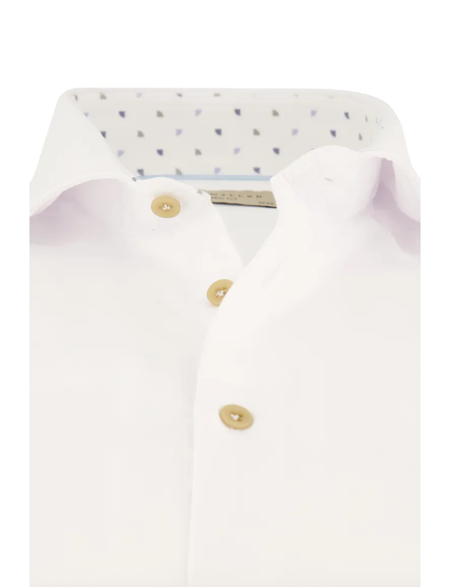 John Miller business overhemd Tailored Fit New normale fit wit effen