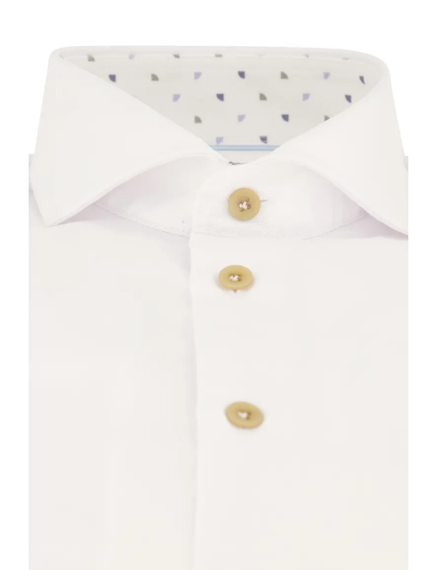 John Miller business overhemd Tailored Fit New normale fit wit effen