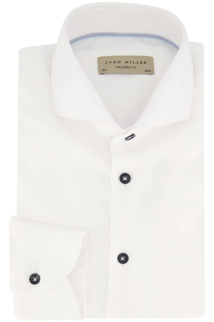 John Miller business overhemd wit tailored fit katoen