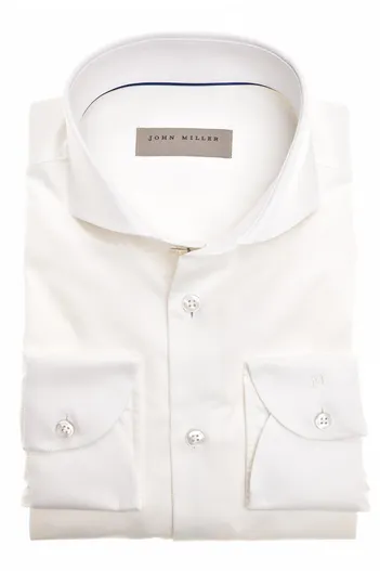John Miller John Miller business overhemd Slim Fit slim fit creme effen
