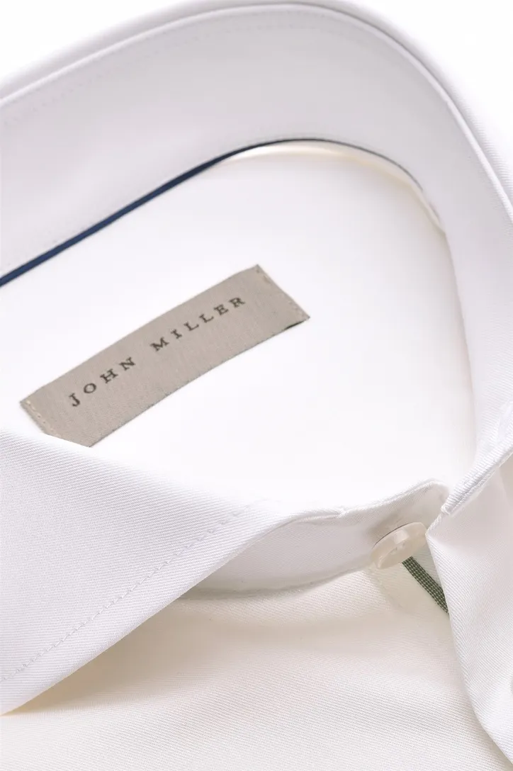 John Miller business overhemd Slim Fit slim fit creme effen