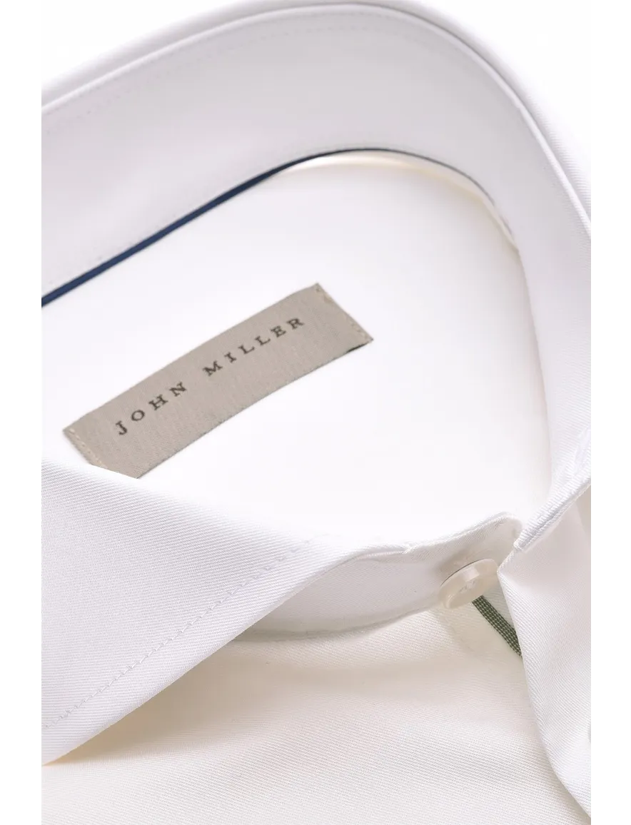 John Miller business overhemd Slim Fit slim fit creme effen
