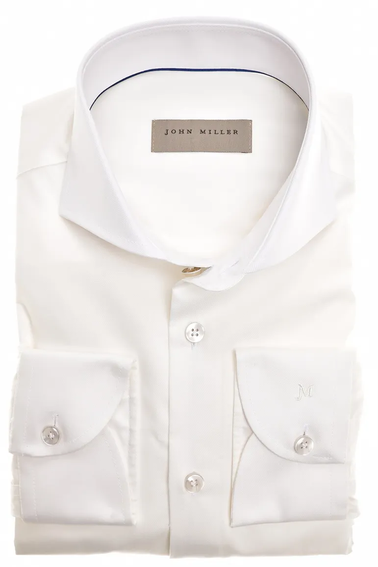John Miller business overhemd Tailored Fit New normale fit wit effen