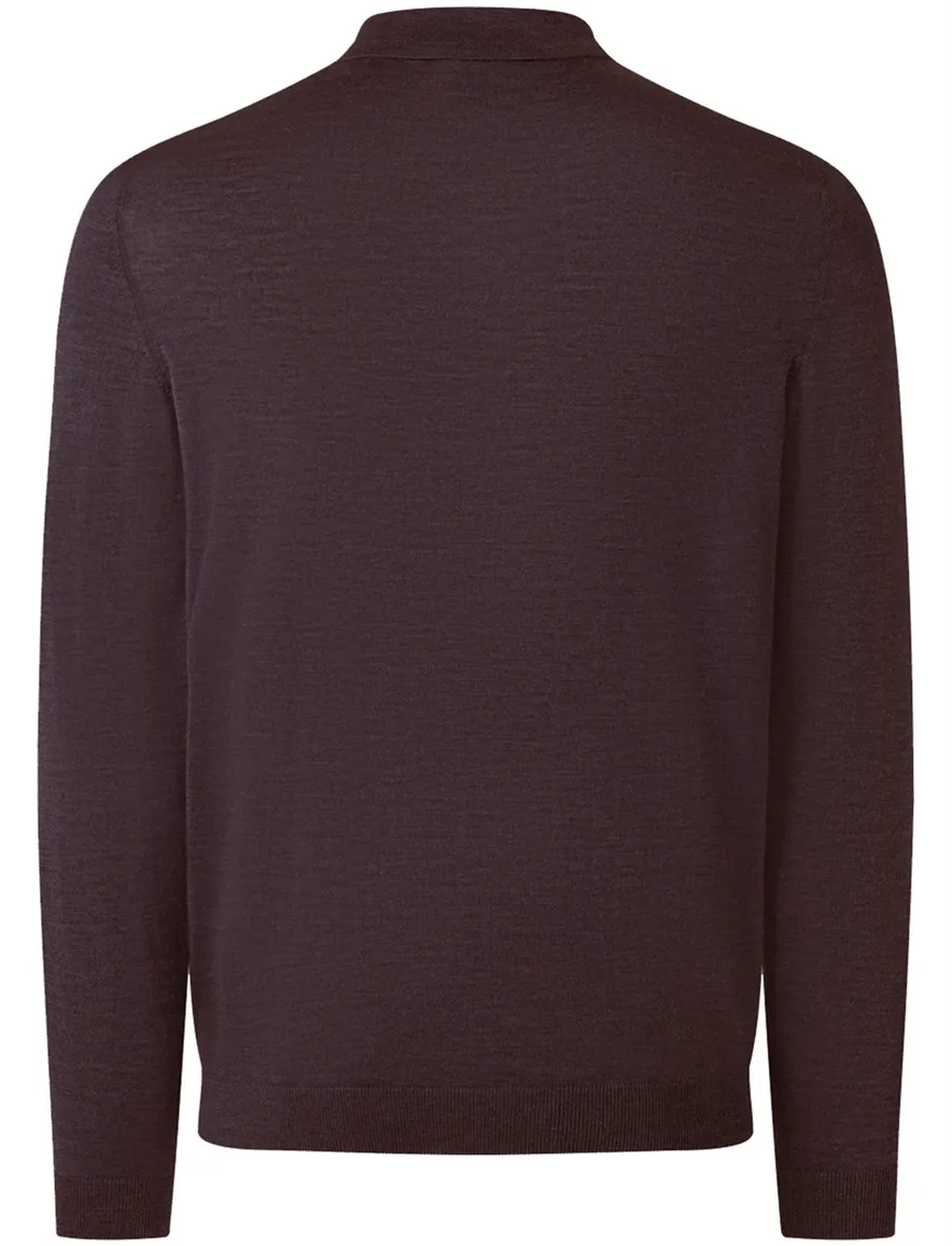 Maerz trui bordeaux half-zip big & tall wol