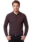 Maerz trui aubergine half-zip big & tall wol