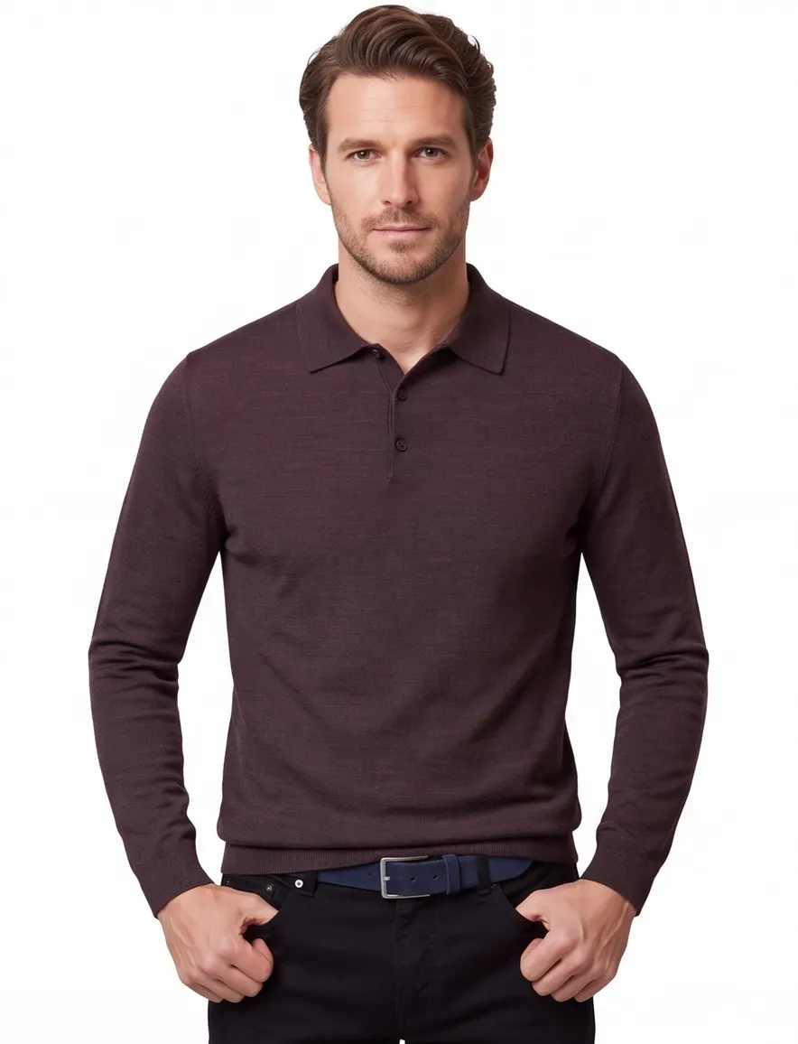 Maerz trui bordeaux half-zip big & tall