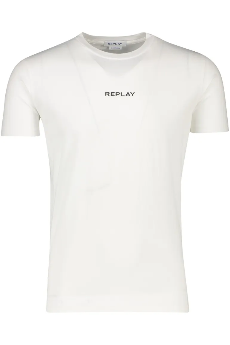 Replay t-shirt wit ronde hals