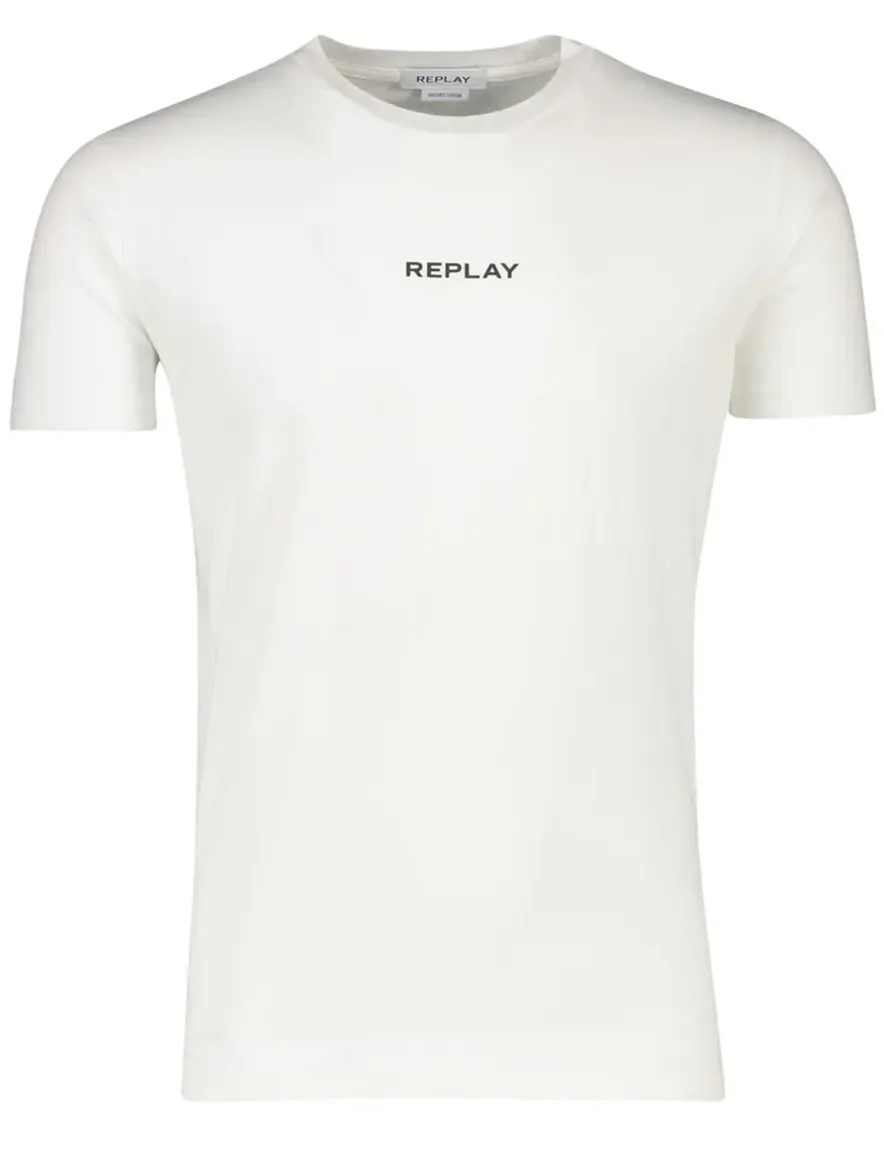 Replay t-shirt wit ronde hals