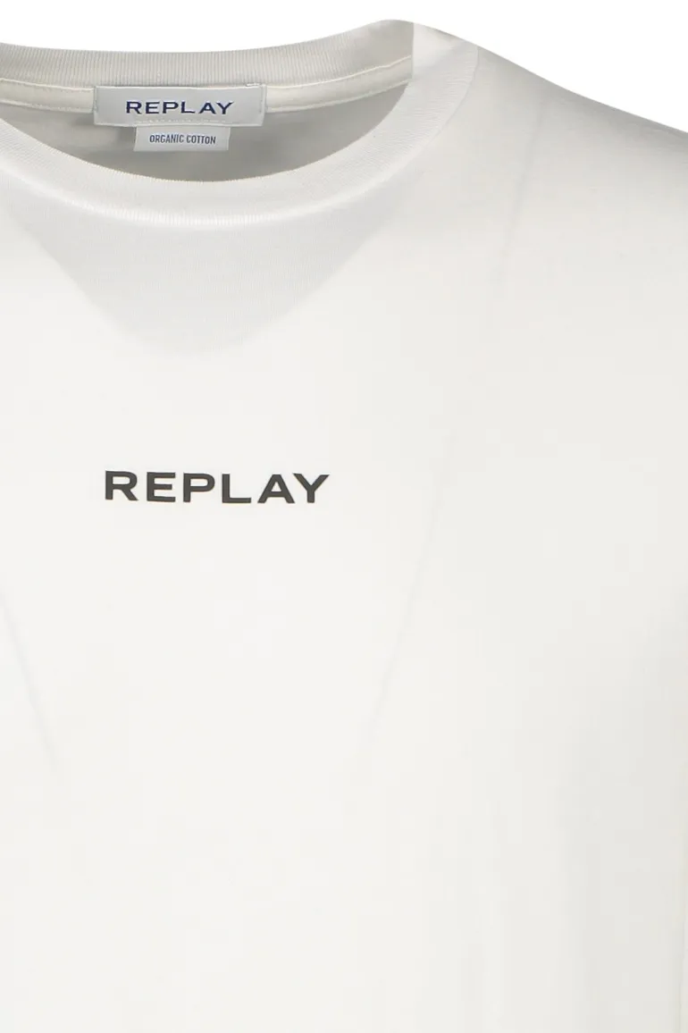 Replay t-shirt wit ronde hals