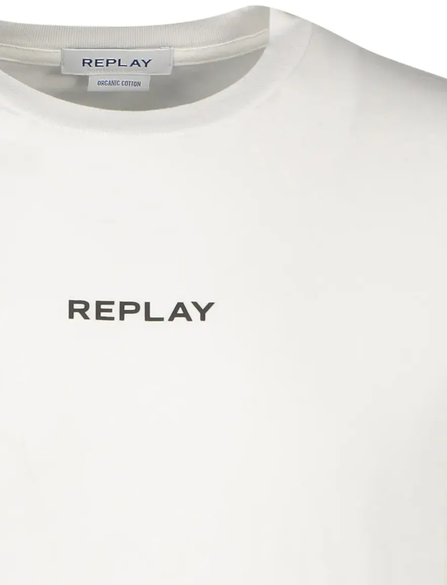 Replay t-shirt wit ronde hals