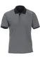 Casa Moda polo normale fit grijs patroon geprint katoen