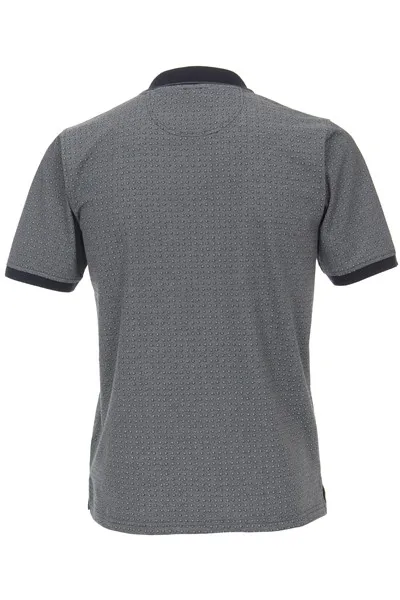Polo Casa Moda grijs geprint katoen normale fit