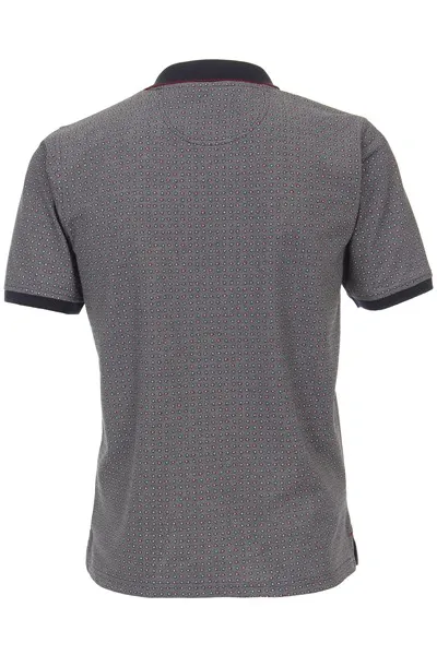 Casa Moda poloshirt korte mouw patroon blauw