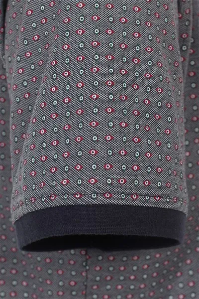Casa Moda poloshirt korte mouw patroon blauw
