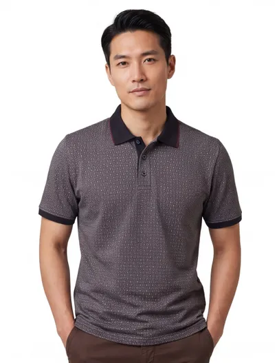 Casa Moda Polo Casa Moda patroon blauw