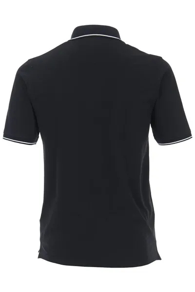 Casa Moda polo katoen donkerblauw geprint normale fit