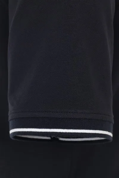 Casa Moda polo katoen donkerblauw geprint normale fit