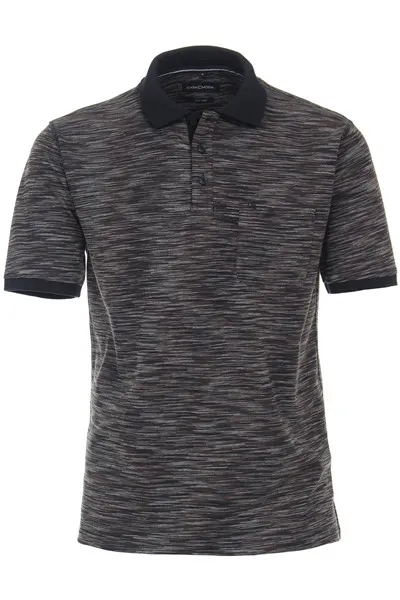 Casa Moda polo normale fit bruin gemeleerd