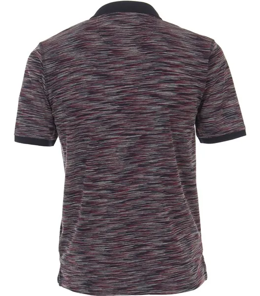Rode Casa Moda polo geprint normale fit