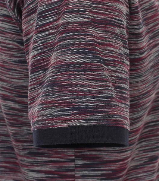 Polo Casa Moda normale fit rood gemeleerd