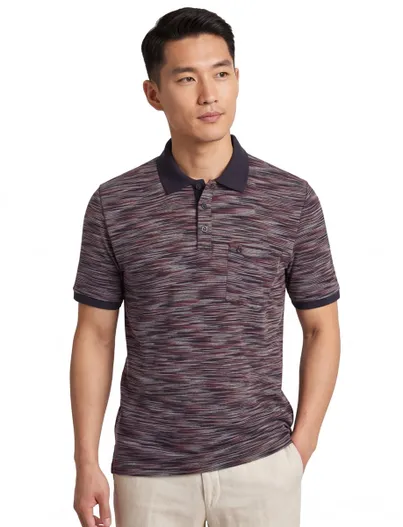 Casa Moda Rode Casa Moda polo geprint normale fit