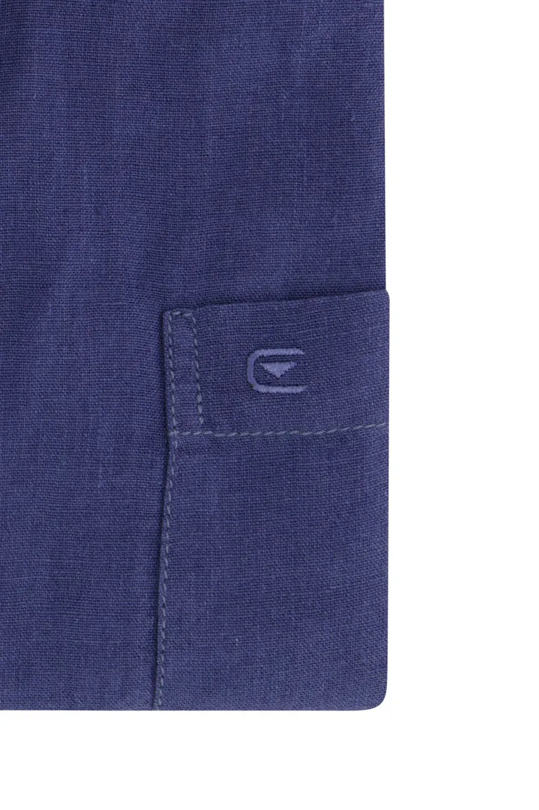 Casa Moda overhemd korte mouw blauw met button down boord