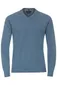 Casa Moda trui donkerblauw effen katoen v-hals