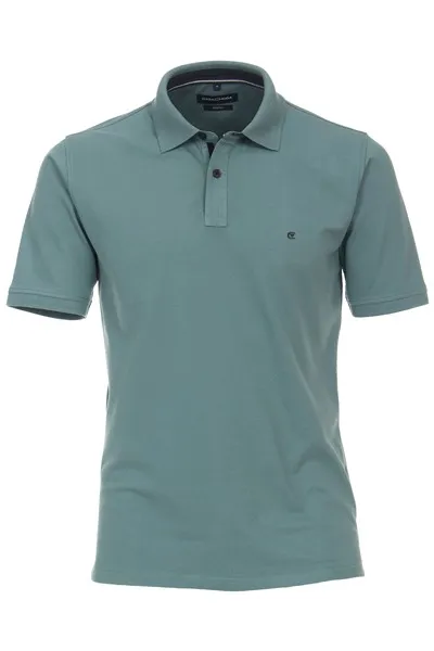 Casa Moda polo groen effen 100% katoen normale fit