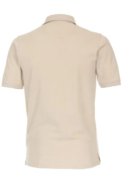 Casa Moda polo normale fit beige effen 100% katoen