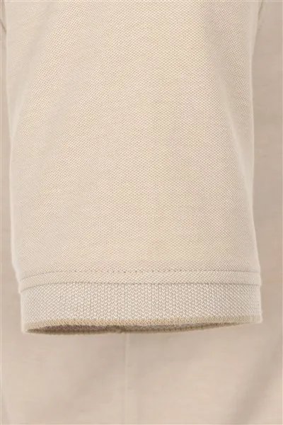 Casa Moda polo normale fit beige effen 100% katoen