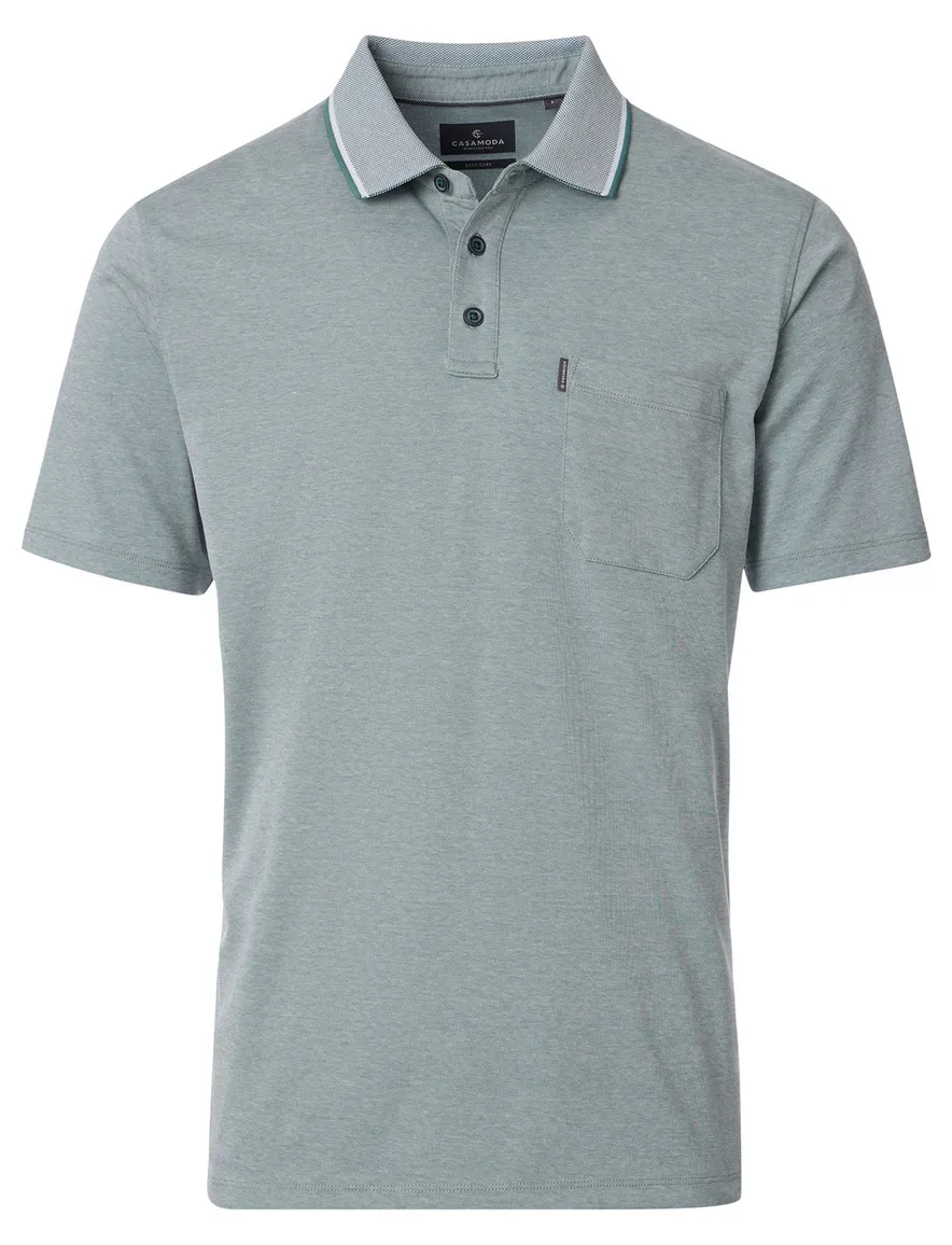 Casa Moda poloshirt korte mouw lichtblauw katoen