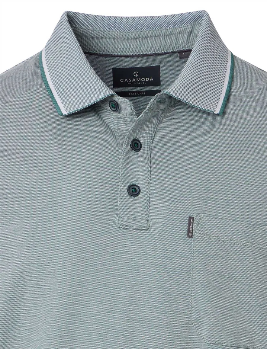Casa Moda poloshirt korte mouw lichtblauw katoen