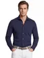 Desoto business overhemd navy effen katoen slim fit