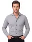 Desoto business overhemd grijs slim fit effen katoen