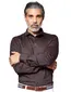 business overhemd Desoto bruin effen katoen slim fit