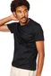 Zwart T-shirt Desoto effen katoen