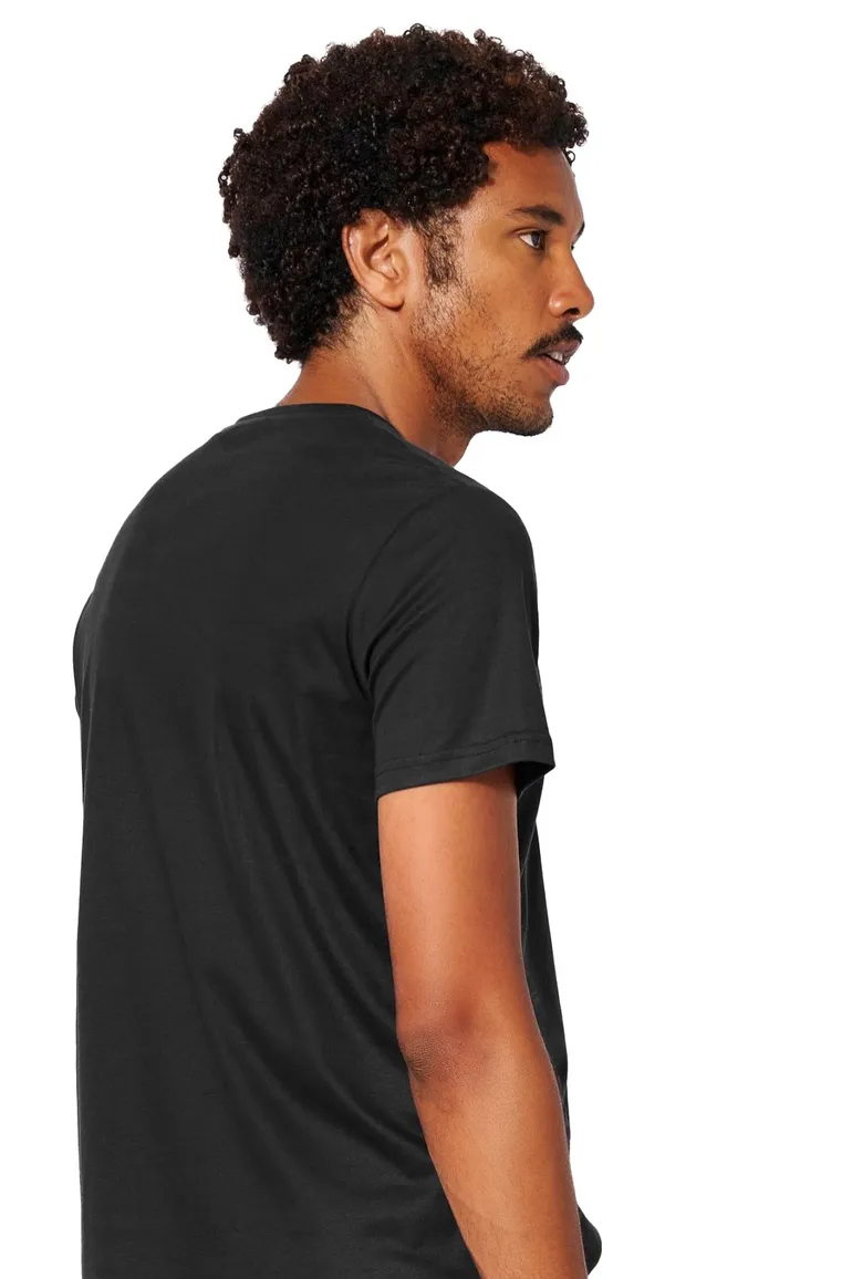 t-shirt Desoto effen katoen zwart