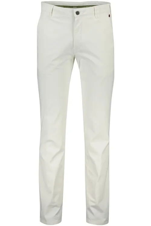Meyer New York wit effen katoenen broek