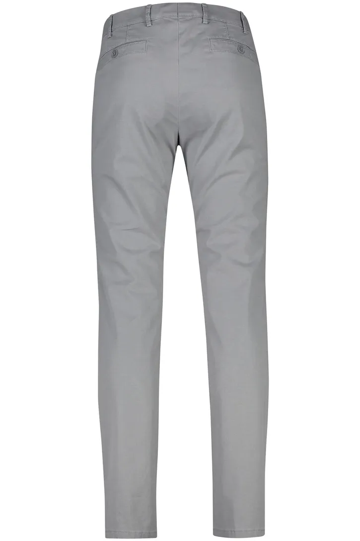 Meyer New York katoenen chino effen lichtgrijs