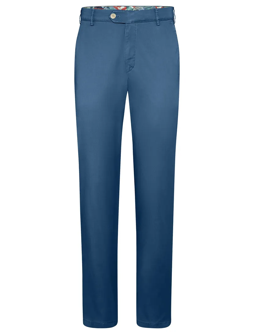 katoenen broek Meyer New York blauw